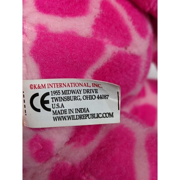 Wild Republic Hot Pink Giraffe Zoo Animal Plush Stuffed Animal 12.5" - Picture 6 of 7